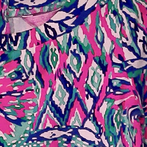 NWOT Lilly Pulitzer Carlita Tiki Pink PoP Over Crop Top BK Zip Accent Size Small - Picture 6 of 6